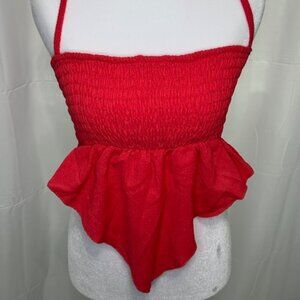 Smocked Handkerchief Cropped Cami
